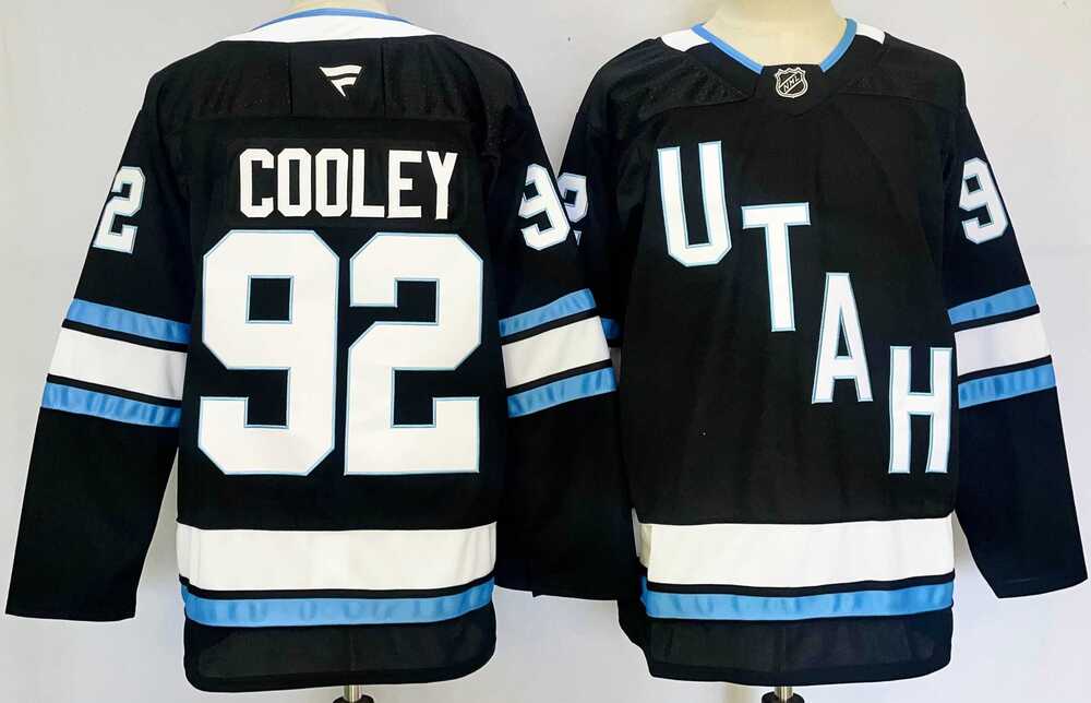 Men%27s Utah Hockey Club #92 Logan Cooley Navy 2024-25 Stitched Jersey
